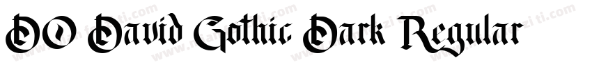 DO David Gothic Dark Regular字体转换